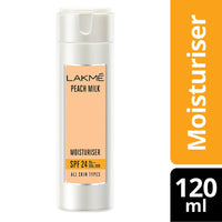 LAKMÉ Absolute Perfect Radiance Skin lightening/Brightening Day Cream, 50g & Peach Milk SPF 24 PA Sunscreen Moisturiser, 120ml
