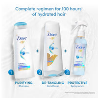 Dove Glycolic + Hydration Shampoo 180 ml with 5% Hydra-Glycol for Upto 100 hours of hydrated, fluid hair.