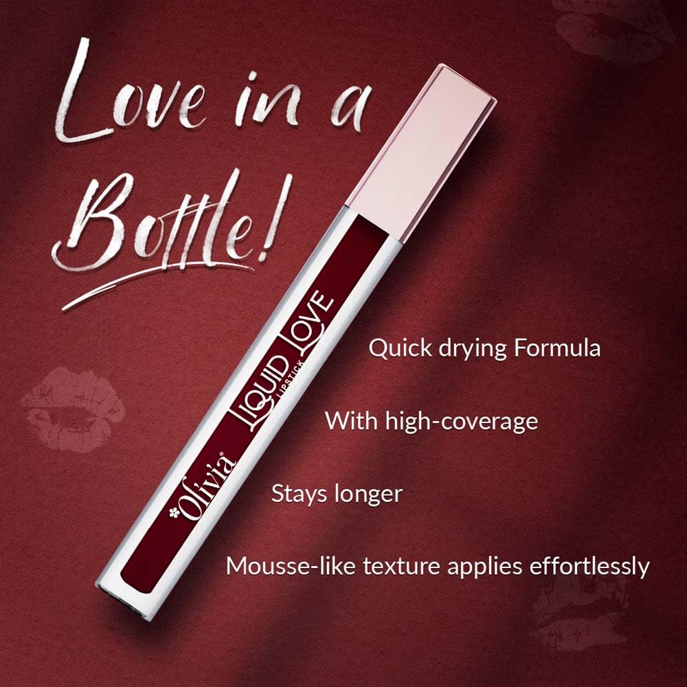 Oliva Liquid Lipstick, 12HR Long-lasting Matte Lipstick, Non Transfer, High Coverage, Water & Smudge Proof, Light Weight & Cruelty-Free - 2ml (Mul-Mul Berry 4)