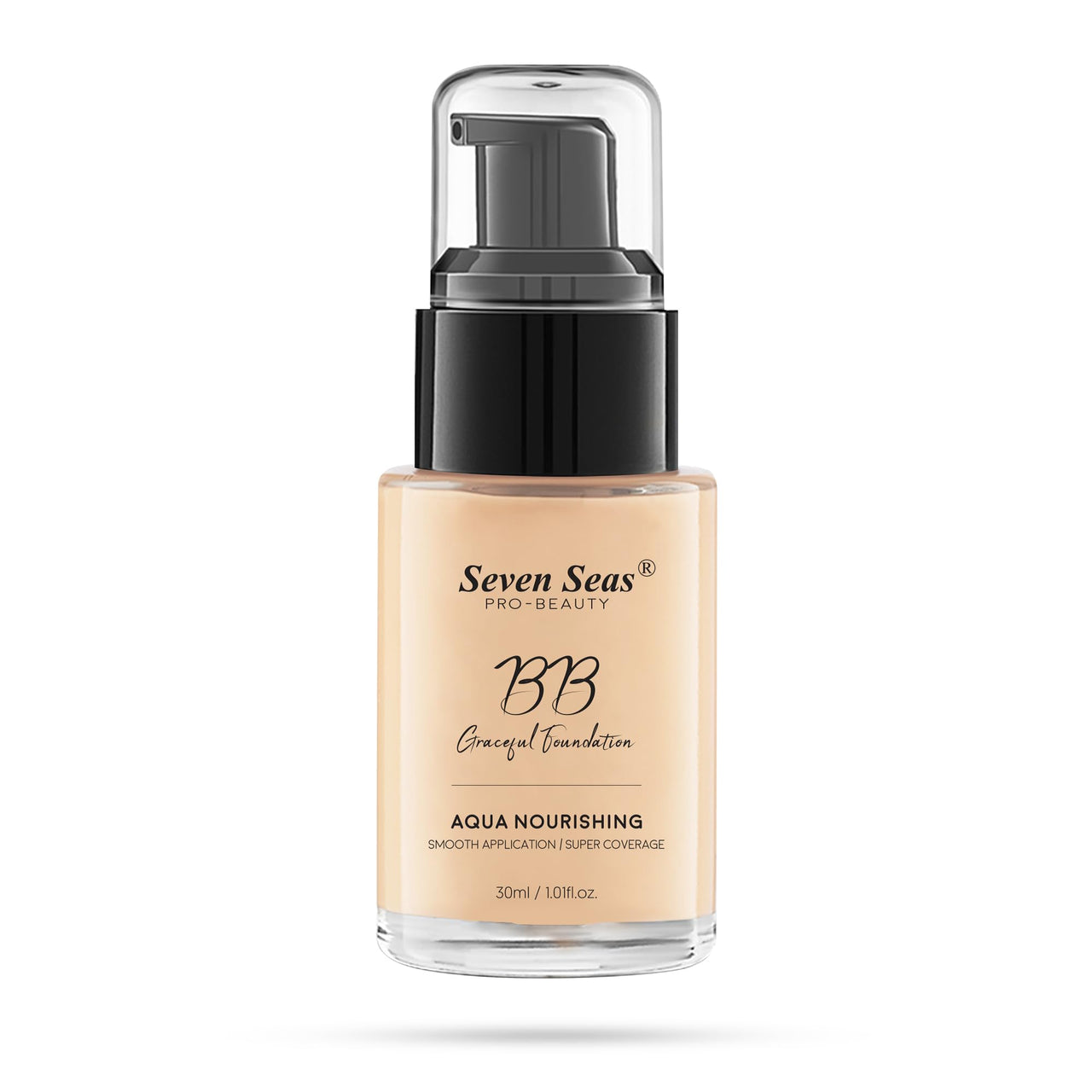 Seven Seas BB Gracefull Foundation | Aqua Nourishing Foundation for Face Makeup | Smooth Application | Full Coverage Foundation for Women (Nude-30ML)