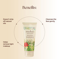 moha: Herbal Face Wash With Goodness Of Neem, Aloevera, Cucumber, Rose & Yashtimadhu for Healthy, Soft & Glowing for all age groups -100 ml (Pack of 2)