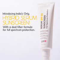 Cos-IQ Sunscreen Serum SPF 50 PA++++ Broad Spectrum, UVA, UVB & IR Protection, No White Cast, Ultra-Light Weight, Skin Safe, Dewy Finish For Unisex, 100ml