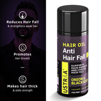Ustraa Anti Hair Fall Oil - 100ml | With Onion Oil, Blackseed | Hair Fall Control with Saw Palmetto | Reduce Hair Fall | Promote Hair Growth | No Parabens