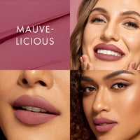 HYUE HydraMatte™ Liquid Lipstick | 2.2ml | Mauve-licious Soft-Matte Long-Wear | Intense Color | With Jojoba, Almond & Gooseberry Extracts | Travel-Friendly | Precision Tip | 12 Bold Shades