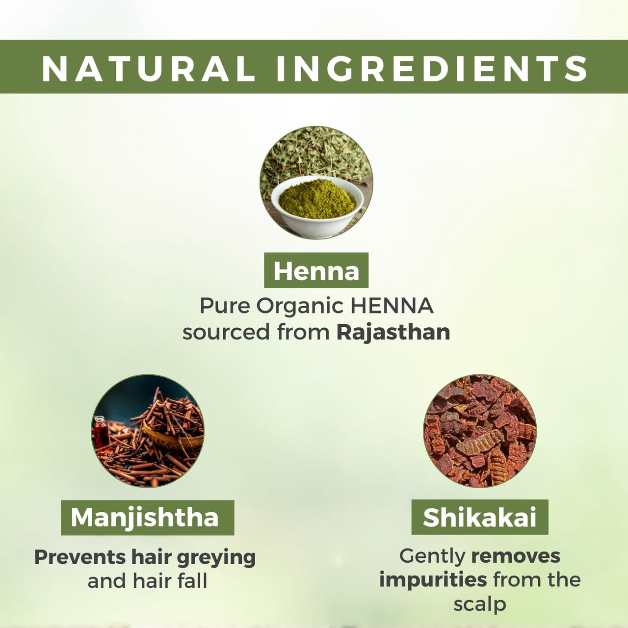 Vegetal Organic Henna Powder, 100% Natural, Paraben Free Pack of 5 100g Each