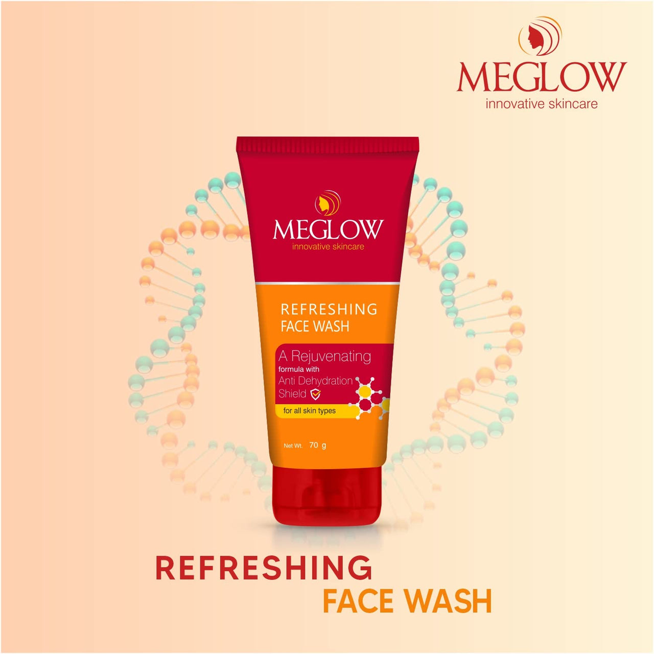 Meglow Skincare Combo Pack of 3-2p Refreshing Facewash & 1p Women Skin Birghtening Fairness Cream 50g for Women