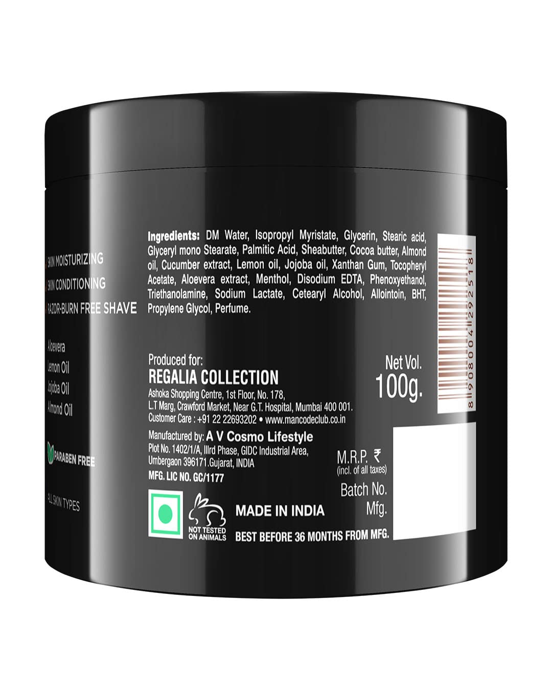 Mancode Pre-Shave Balm for Men | 100gm | Balm Softens your Beard | Provides Razor Glide for a Smooth Zesty Shave | Apply to Prevent Shaving Irritation and Razor Burns | Cut & Irritation Free Shave.