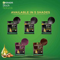 Garnier, Hair Colouring Crème, 100% Grey Coverage, Softening and Increased Shine, Black Naturals, 1.0 Deep Black, 20g + 20ml