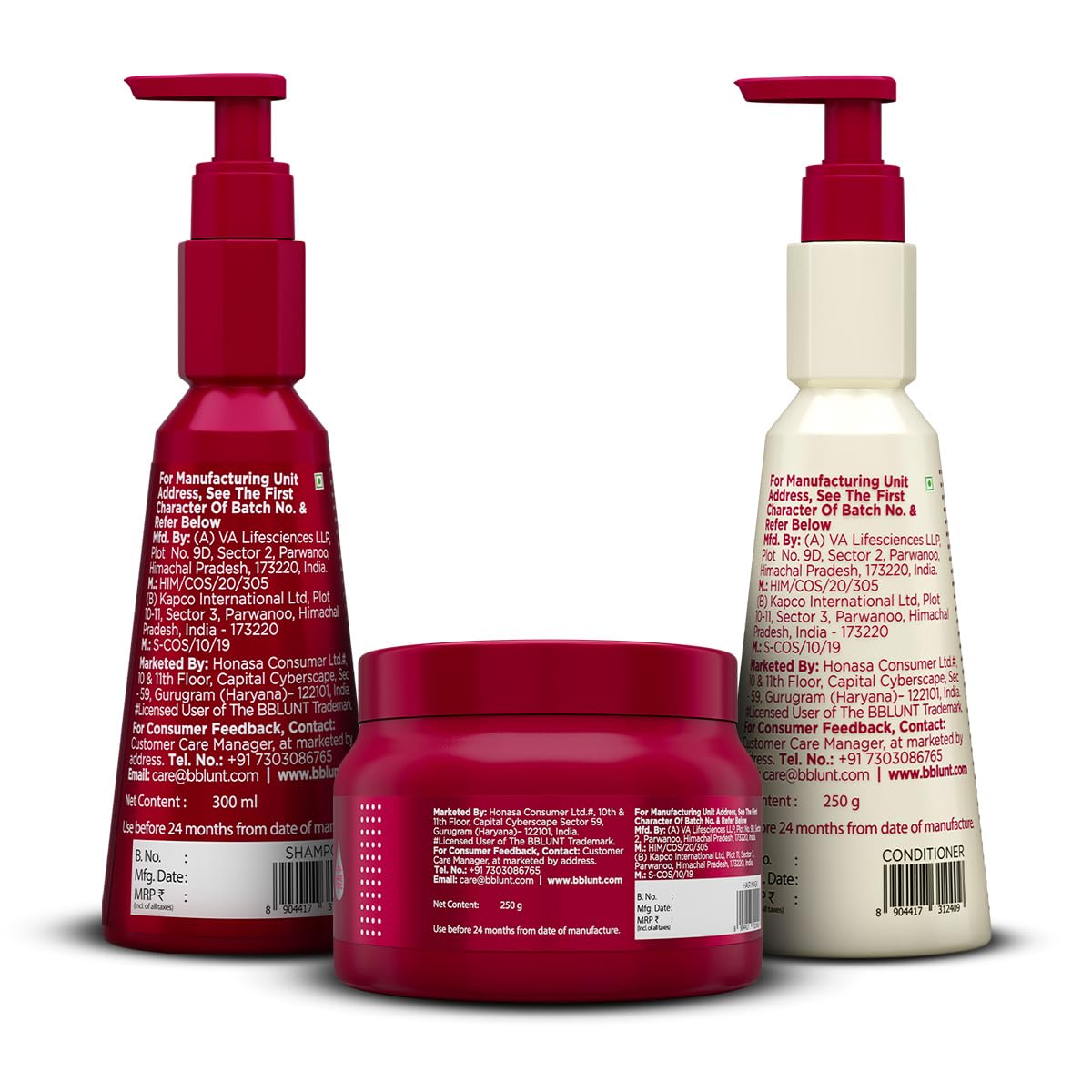 BBlunt 7 in 1 Repair & Revive Shampoo 300ml + 7 in 1 Repair & Revive Conditioner 250g + 7 in 1 Repair & Revive Hair Mask 250g