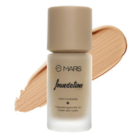 MARS High Coverage All Skin Type Liquid Foundation | Blemish Free & Blendable Foundation for Makeup (40ml) (SHADE-07) Creamy Matte Long Lasting Lipstick for Women (3.2 gm) (17-Sultry Samba)