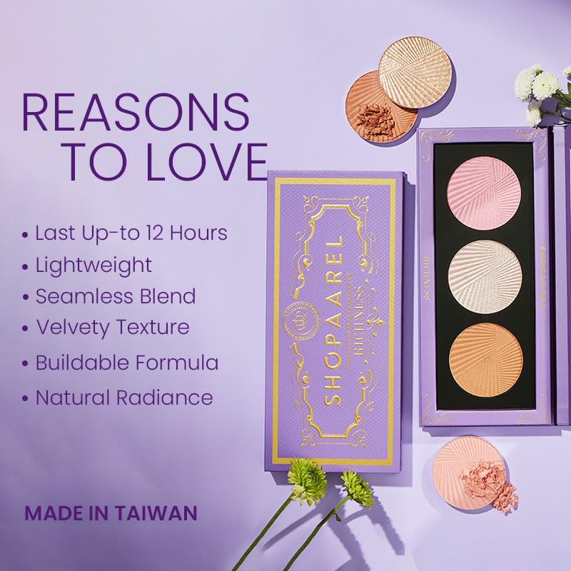Shopaarel Richness 3C Palette Blusher Contour Highlighter