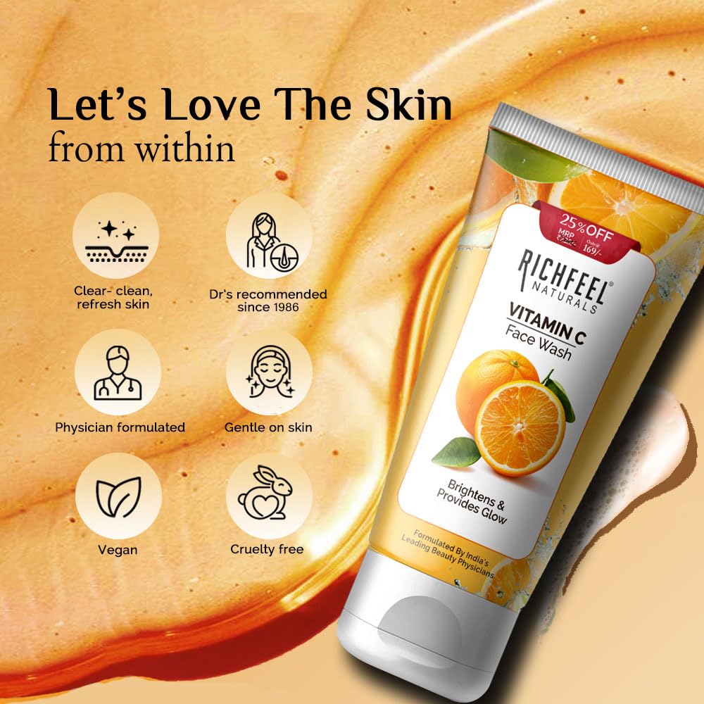 Richfeel Vitamin C Face Wash 100 Gms - 25% Off