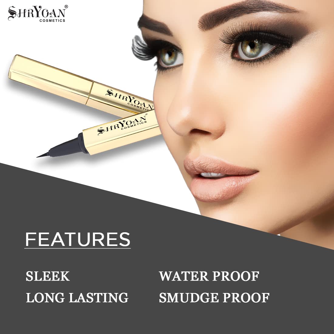 Shryoan Stibnite Eyeliner Pen| Intense Eyeliner | Matte Eyeliner | Lasts Long up to 24 hours | Tear, Sweat & Smudge Proof | (1.2g) | Color- Black