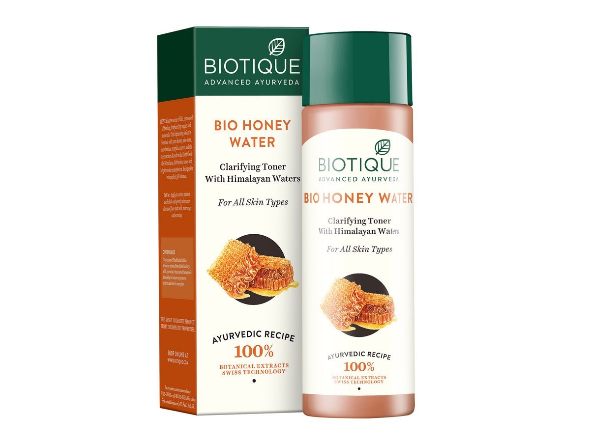 Biotique Bio Honey Water Clarifying Toner, 120ml And Biotique Bio Berberry Hydrating Cleanser For All Skin Types, 120Ml