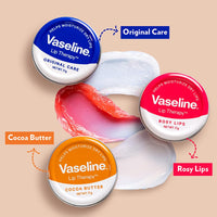 Vaseline Lip Tins Cocoa Butter, 17G|Infused With Cocoa Butter For Hydration & Glossy Shine, Transparent
