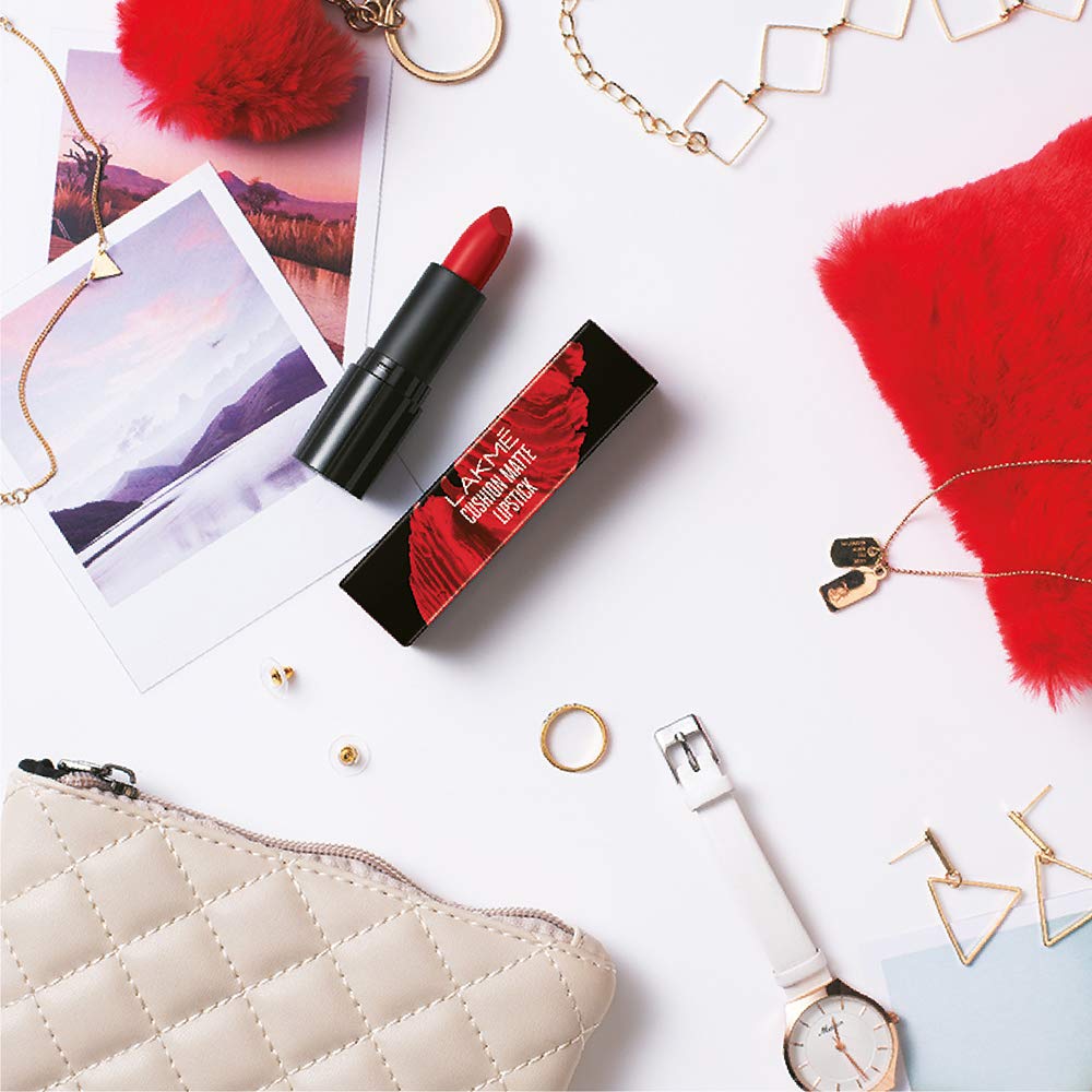Lakmé Cushion Matte Red Blaze - Red Blaze, 4.5 Gm