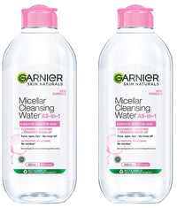 Garnier Skin Naturals, Cleansing Water, Hydrating & Soothing, Micellar Cleansing Water, 400ml (Pack of 2)