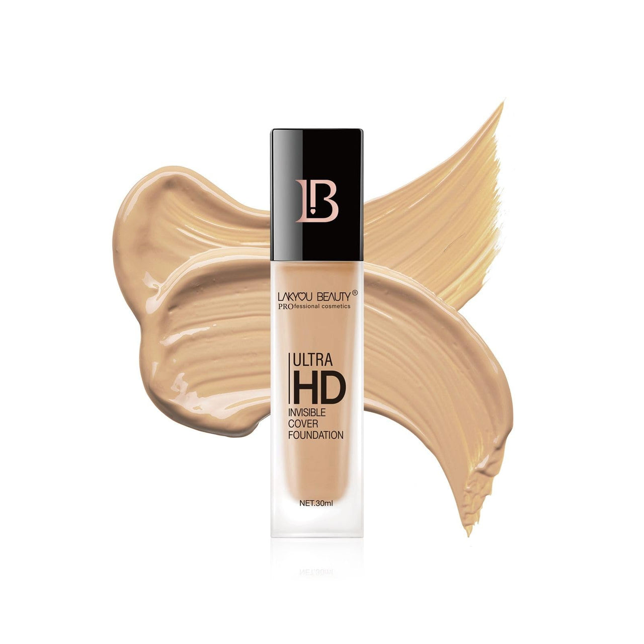 Lakyou Beauty Ultra HD Invisible Cover Foundation | Seamless Blend | High Definition Finish | Lightweight & Long-Lasting | 30ml (05(Rich Nude))