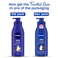 NIVEA Men Body Wash, 500 ml & NIVEA Body Lotion for Very Dry Skin, Cocoa Nourish, with Coconut Oil & Cocoa Butter, 400 ml