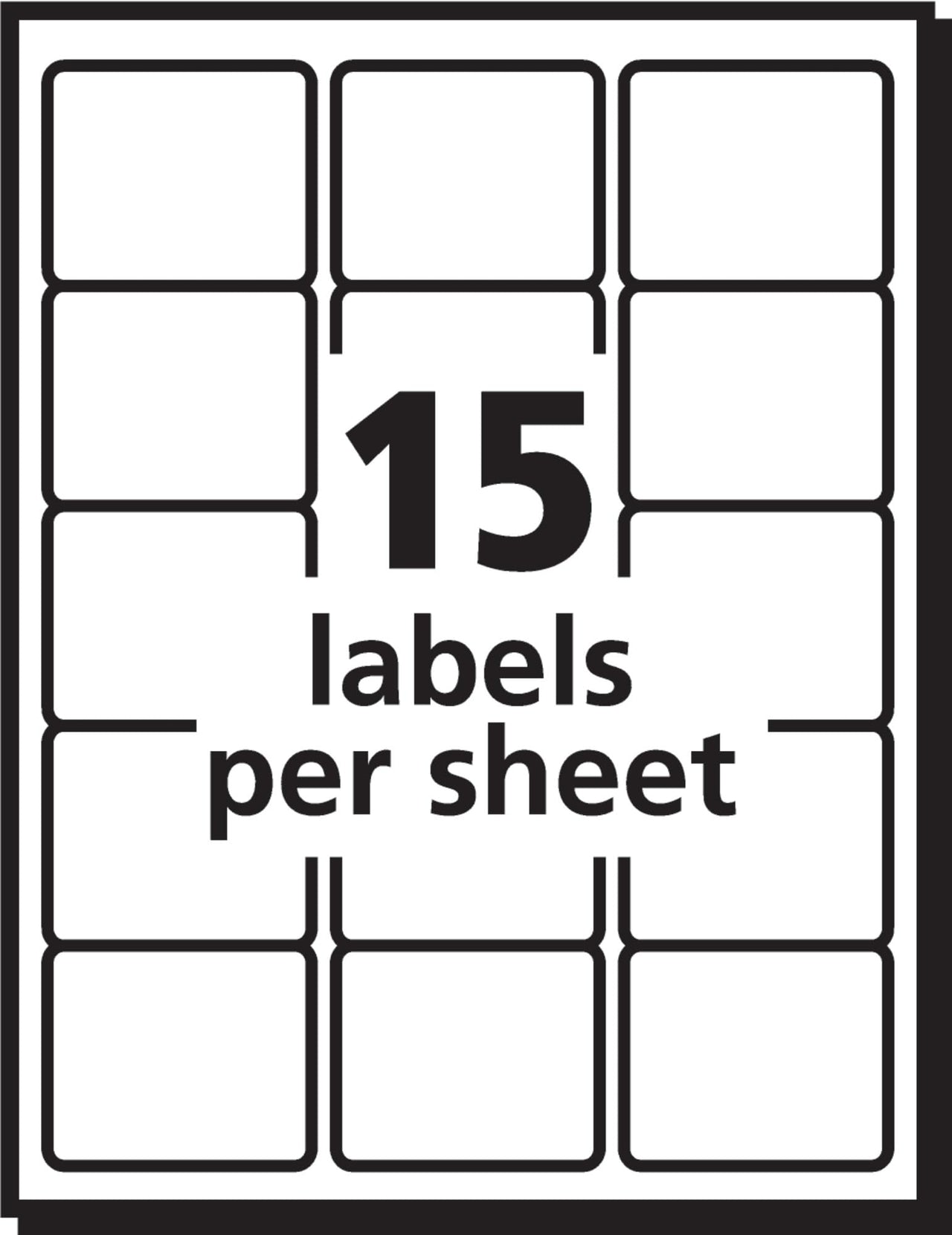 Avery Durable White Cover Up ID Labels for Laser Printers, 2" x 2.625", Pack of 750 (6578)
