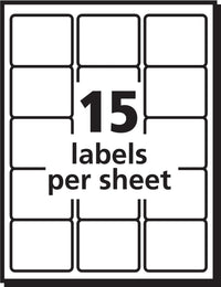 Avery Durable White Cover Up ID Labels for Laser Printers, 2