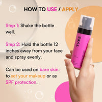 TYPE BEAUTY INC. Brightening Setting Spray with SPF 35 PA++++ | 12Hr Long-Lasting & Hydrating | Natural Finish for Dark Spots & Dull Skin | Brightening & Lightweight | Makeup Fixer | 60ML