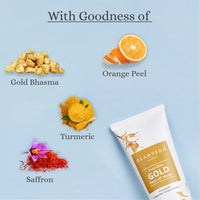 Glamveda Pure Glow Gold Peel Off Mask Enriched With Orange Peel,Turmeric & Saffron Pack of 2 (Gold)