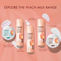 Lakmé Peach Milk Soft Crème Light Moisturizer for Face 300 g, Daily Lightweight Face Lotion with Vitamin E for Soft Skin- Non Sticky 24h Moisture