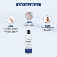 Kozicare Soap B - Acne Body Wash Gel | Kojic Acid Body Wash | Acne Shower Gel for Men & Women | Reduces Dark Spots, Cleanses Skin & Exfoliates Acne | Salicylic Acid Body Wash - 300 Ml (Pack of 2)