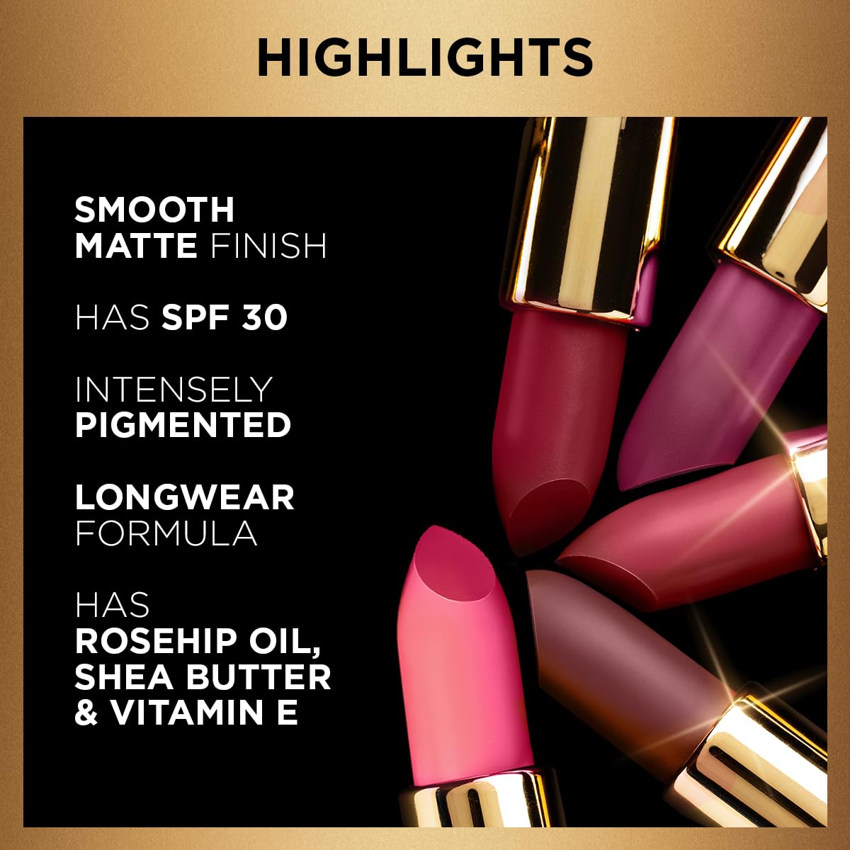 MyGlamm Manish Malhotra Soiree Creamy Matte Lipstick - 08 Empress (Pink Shade) | Long Lasting, Pigmented With SPF 30 & Vitamin E (4.2g)