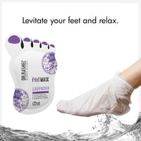 Dr.Rashel Lavender Peeling Mask for Cracked Feet | Dead Skin Remover | Heel Peel Pedicure | At Home Foot Care | Lavender | Exfoliant Foot Crack Mask with Moisturising Agents