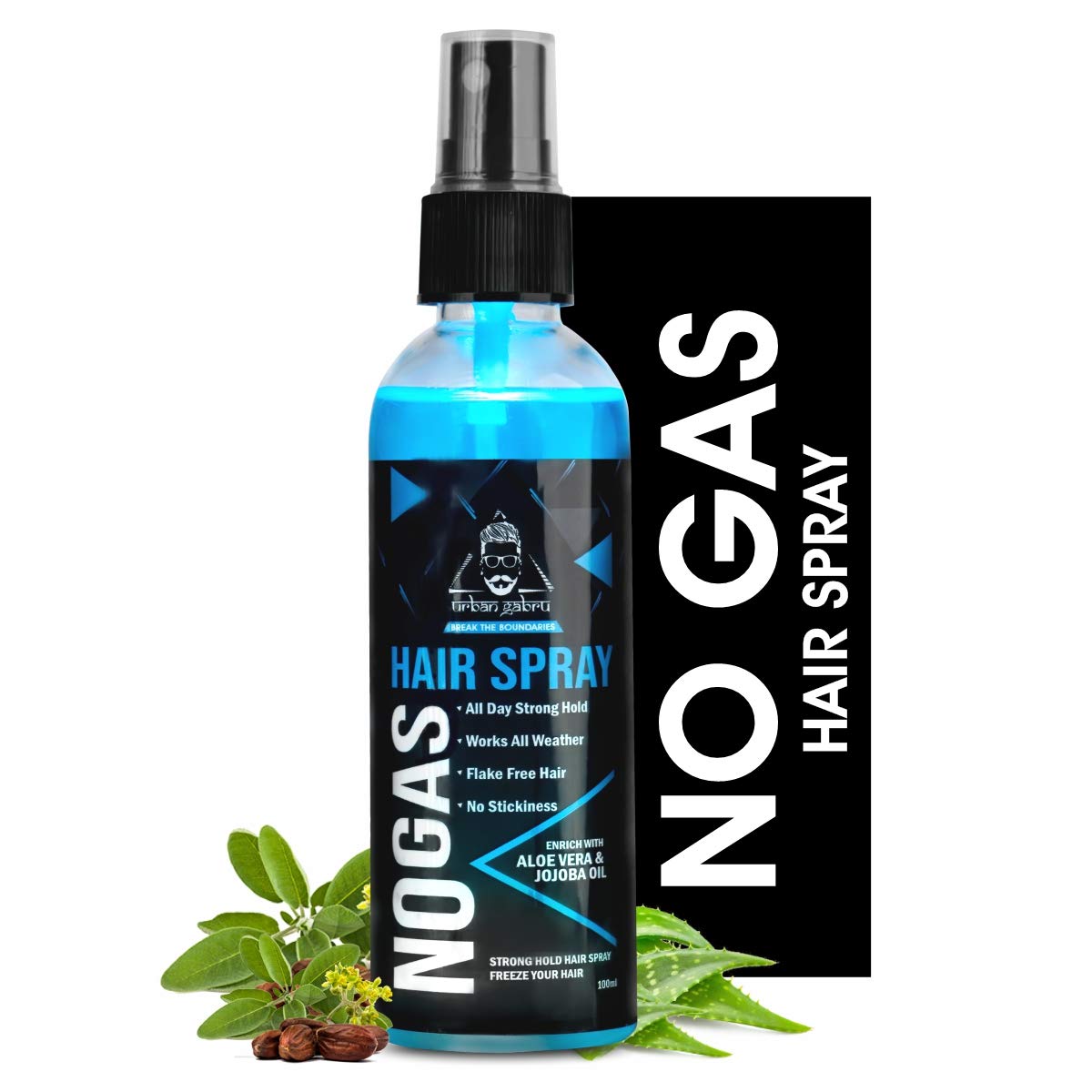UrbanGabru Unlimited Hold No Gas Hair Spray (100 ml) | Hair Styling & Hair Setting Spray | Paraben & Sulphate Free