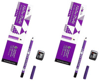 Plum Naturstudio All-Day-Wear Kohl Kajal, Matte Finish Black Brilliance With Free Sharpener, Smudge-Proof, Waterproof, 2-In-1 Eyeliner + Kajal Makeup, 1.2G (Pack of 2)