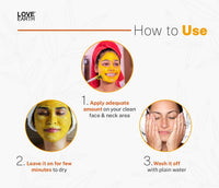 Love Earth Haldi Chandan Rose Face Pack With Amba Haldi & Chandan, For Face & Body, Paraben Free 30gm
