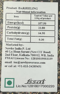 Newby Darjeeling Tea Bag | 50 Pieces Black Tea Bags | Single Origin Premium Tea | Floral Aroma & Delicate Flavor of Muscatel | 100 gms