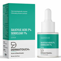 DERMATOUCH Salicylic Acid 2% Seboclear w/w 1% Face Serum | For Acne & Blackheads | Specially for Acne-prone & Oily Skin | 18ml
