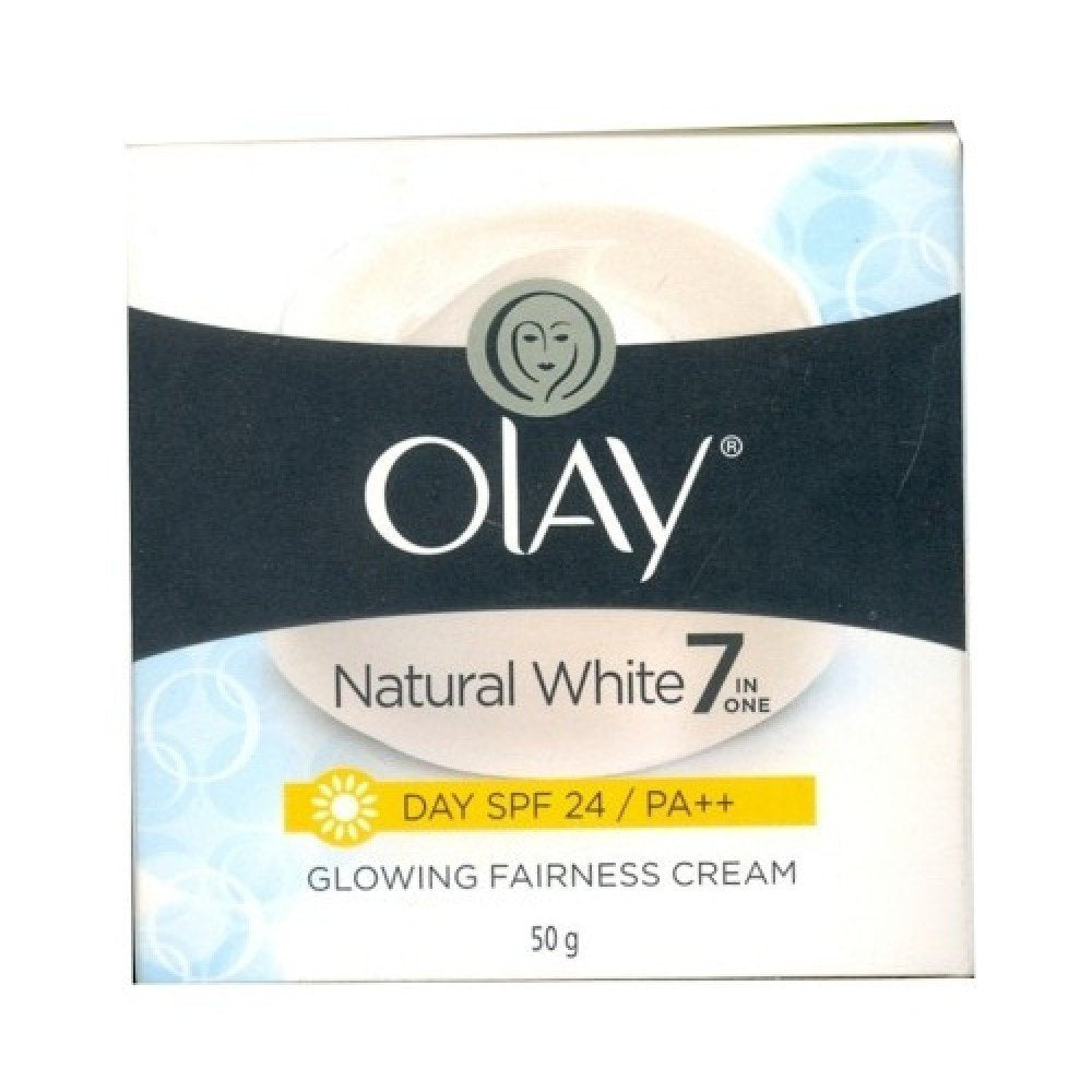 Olay Natural White 7 in 1 Glowing Fairness Day Cream SPF 24, 50g