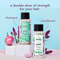 Love Beauty & Planet Onion, BlackSeed & Patchouli Hairfall Control Sulfate Free Shampoo + Conditioner Combo, 400 ml
