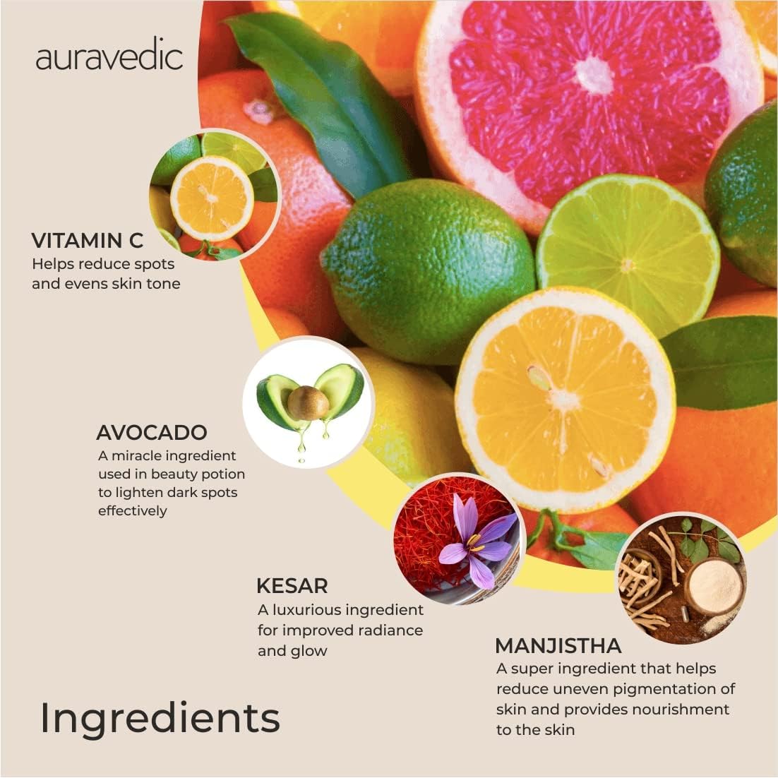 Auravedic Kumkumadi tailam for face Kumkumadi face oil for glowing skin and Vitamin C oil face serum with Rosehip oil 100 ml pack of 2 Vitamin C serum Kumkumadi oil body oil after bath for daily use