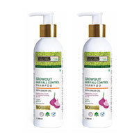 INDUS VALLEY Bio Organic Growout Shampoo 200ml for Hair Growth and Hairfall Control - 2 x 200g= 400g Set of 2