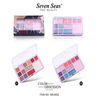 Seven Seas Color Obsession Eyeshadow 13 Colors Glitter With Shimmer Look (Skin)