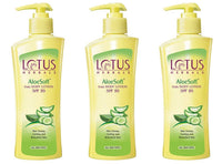 Lotus Herbals Aloesoft Daily Body Lotion | Non Greasy | Cools and Refreshes Skin | SPF 20 | For All Skin Types | 250ml x Pack of 3
