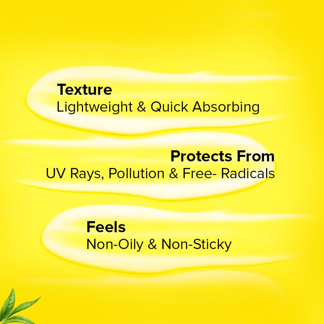 Khadi Natural Vitamin C + Hyaluronic Acid Sunscreen Aqua Gel Spf 50 Pa+++ For All Skin Types | Light Weight Formula | Provides Hydration | Non Sticky | No White Cast | 100Gm, 1 Count