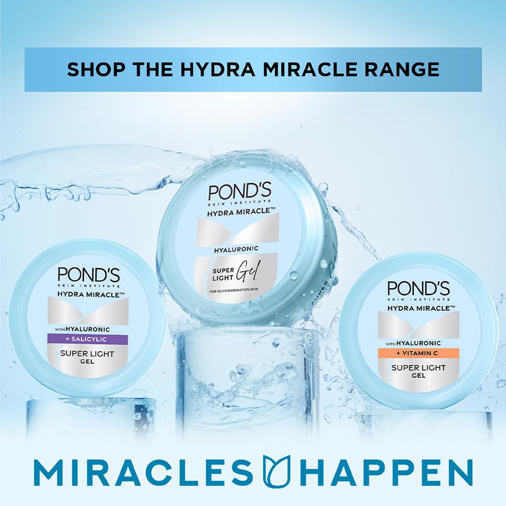 POND'S Hydra Miracle Super Light Gel with Hyaluronic Acid & Vitamin C - 100g