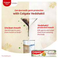 Colgate Vedshakti Toothpaste, Anti-Bacterial Tooth Paste for Whole Mouth Health and Fresh Breath, With Neem, Clove, and Honey, 400g, 200g X 2 (Combo Pack Offer)