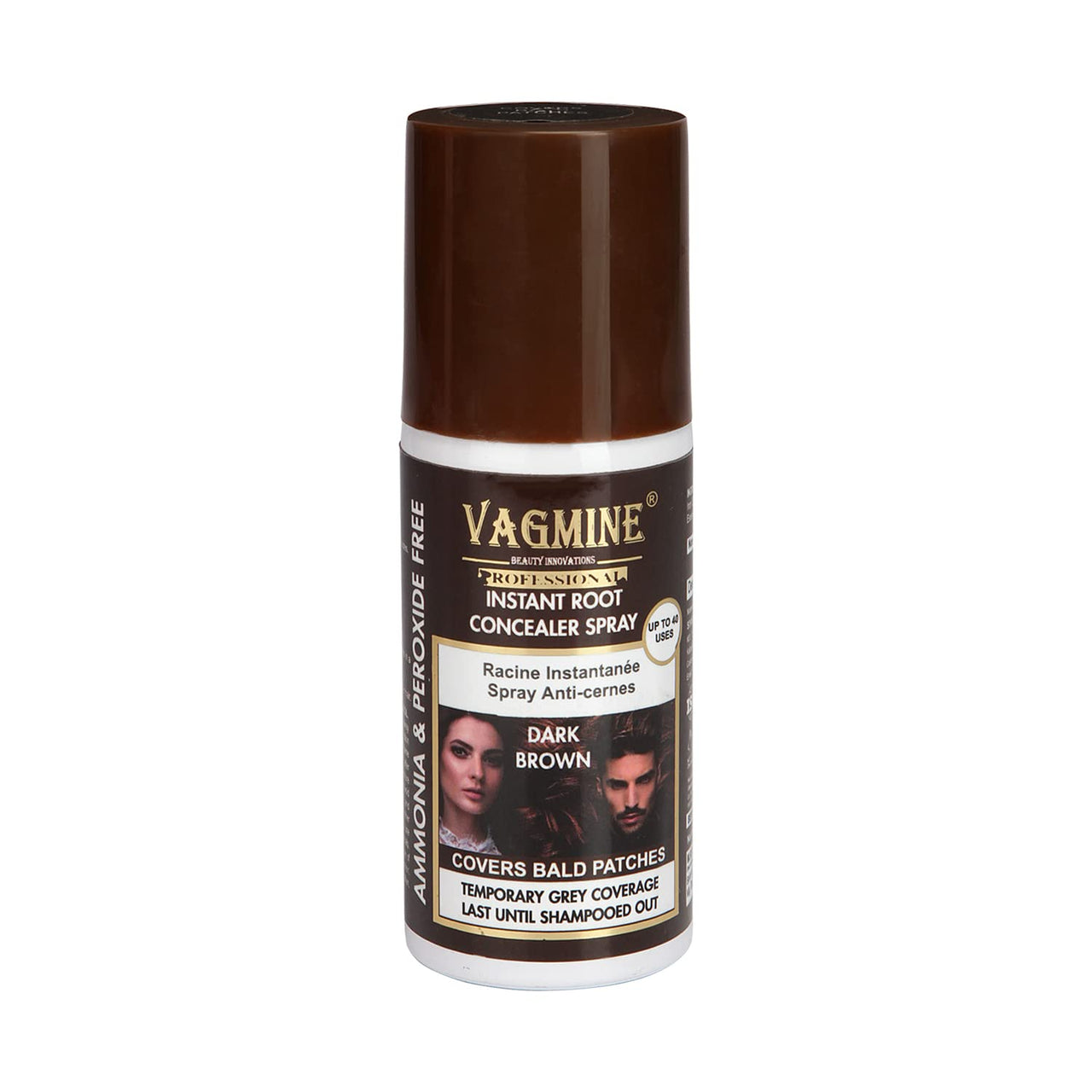 VAGMINE Root Concealer Spray - Dark Brown | Instant Hair Color Touch-Up | Easy To Use | Covers Gray Roots, 1 Count