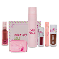 Emily in Paris Gift Hamper-Liquid Lipstick (BonBon), Lip Gloss(Rosy Mocha), Lip n Cheek Tint, Liquid EyeLiner, Pimple patch, Hydrating Mist & Reusable under eye patch