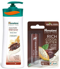 Himalaya Herbals Cocoa Butter Intensive Body Lotion, 400ml and Himalaya Rich Cocoa Butter Lip Care, 4.5g