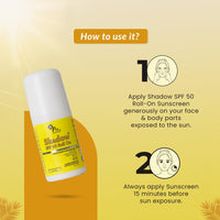 FIXDERMA Shadow Spf 50 Roll On, Sunscreen Spf 50 For Face, Sun Screen Protector Spf 50, Sunscreen For Uva & Uvb Protection, Sunscreen For Women & Men - 30Gm - Combination