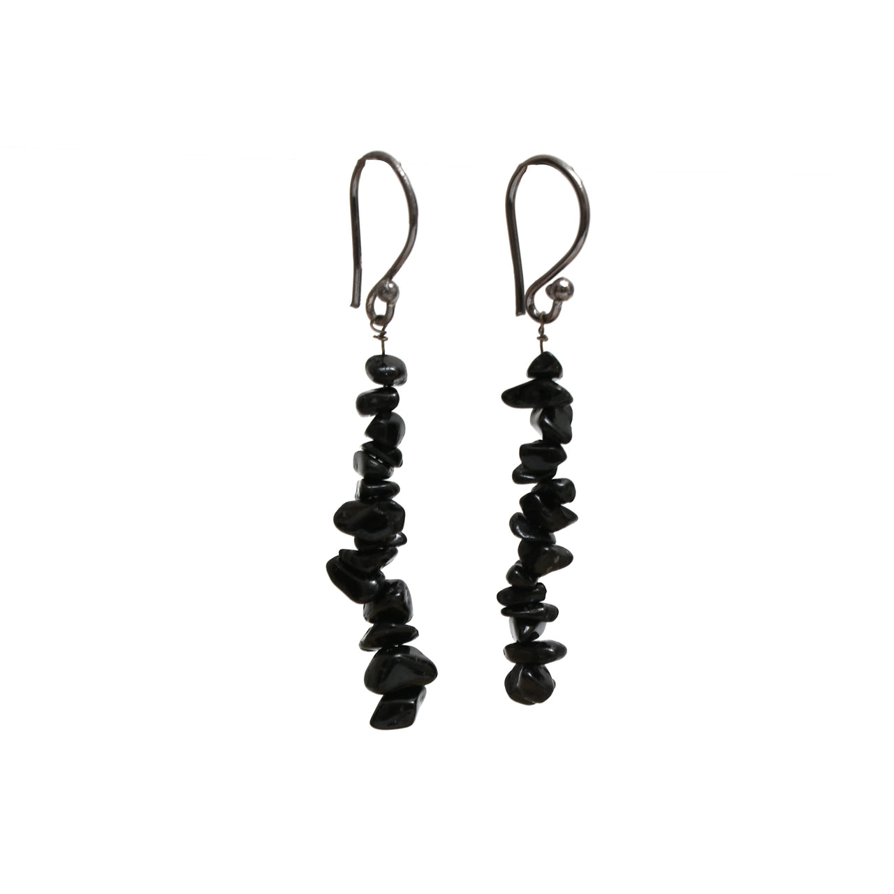 Gempires Natural Black Tourmaline Chips Crystal Earring, Crystals Earring, Energy Healing Crystals, Birthday, Gift for Her, Gemstone Jewelry (Black Tourmaline)